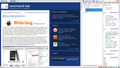 Widerbug 網頁開發調試利器與中文開源社區的完美融合